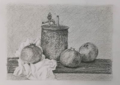 Stillleben mit Granatäpfeln (Skizze)