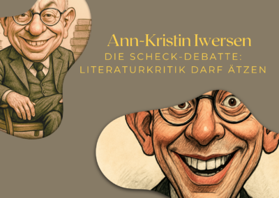 Die Scheck-Debatte: Literaturkritik darf ätzen